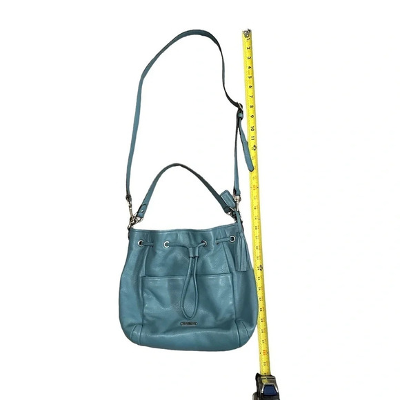 Coach Avery drawstring tote shoulder bag in blue NWOT - Picture 10 of 13